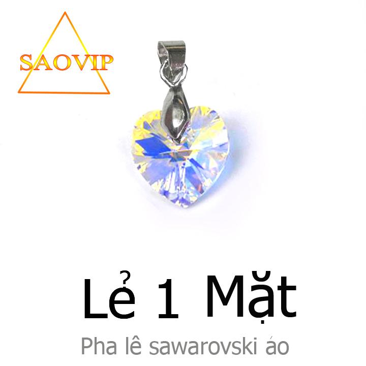 Mặt Dây Chuyền Nữ Pha Lê Trái Tim Swarovski áo đẹp phong cách hàn quốc ( Pha Lê Thật ) - SAOVIP - MDC-TT16032