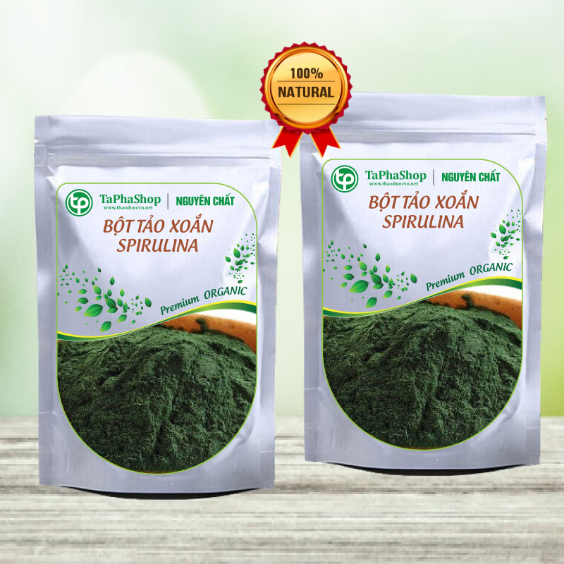 Bột tảo xoắn spirulina nguyên chất 500g - tấn phát