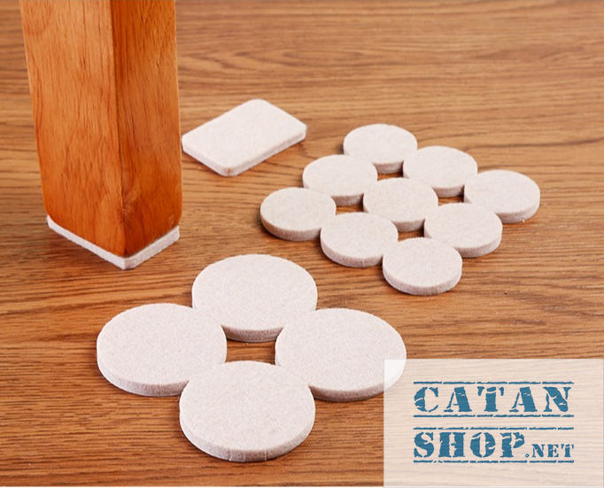 Bộ vỉ kê / Miếng lót chân bàn ghế đồ nội thất chống trầy Nỉ trắng, miếng lót kê chân bàn, ghế, vật dụng gia đình chống trượt GD392-CTrayNi