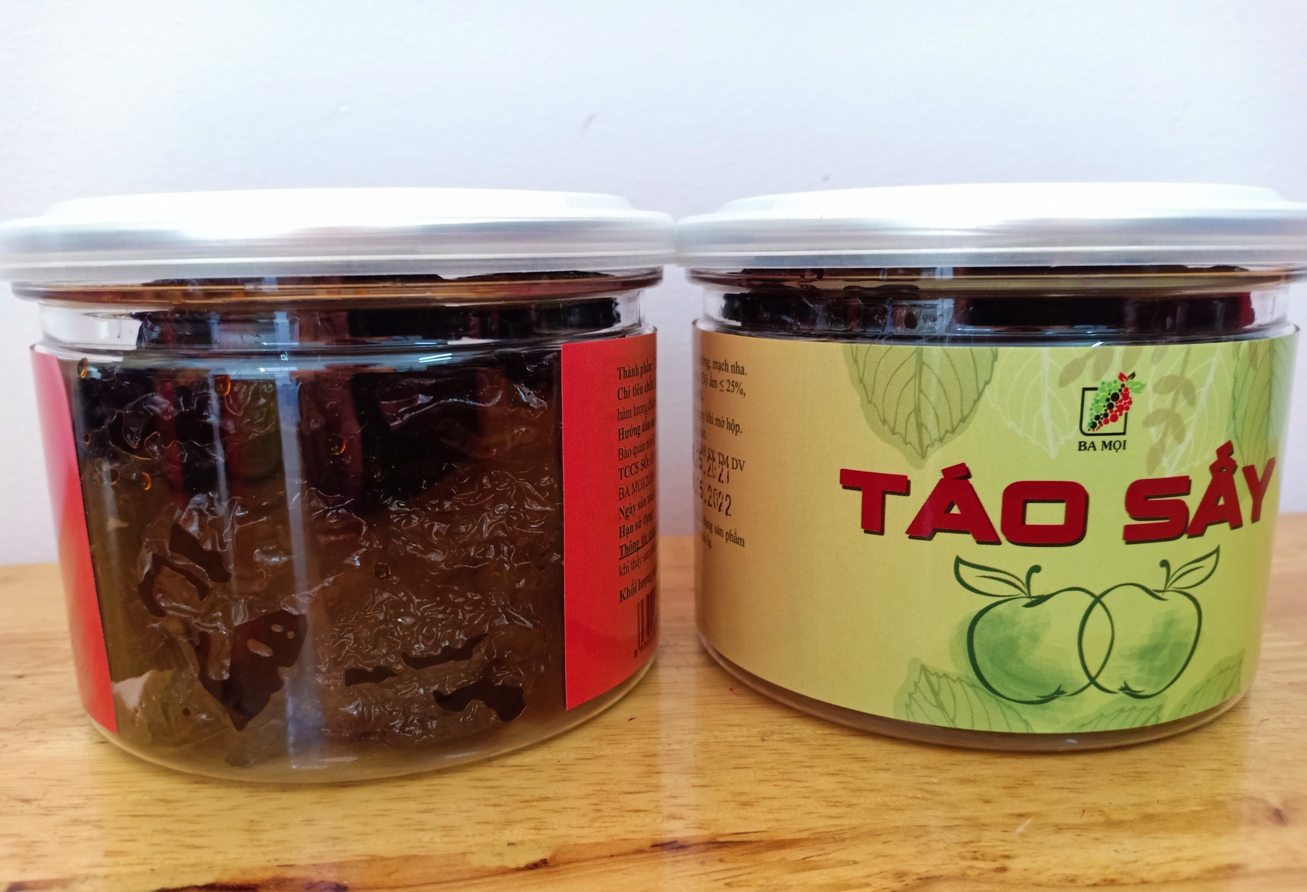 Táo sấy dẻo tách hạt Ba Mọi đặc sản Ninh Thuận - combo 2 hộp( Hộp nhựa đóng nắp bạc )