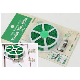Cuộn dây kẽm bọc nhựa twist tie dây buộc đồ, cố định hoa lan, cây cảnh, buộc cây đa năng