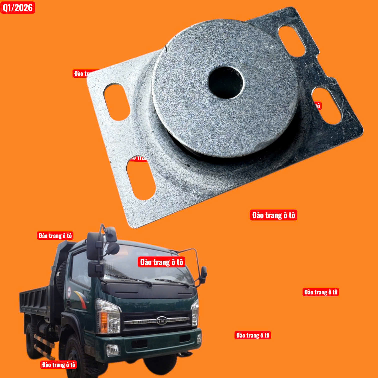 Chân cabin 4102 4 lỗ 44x105 dùng cho xe cửu long đông phong hoa mai trường hải xe ben xe thùng