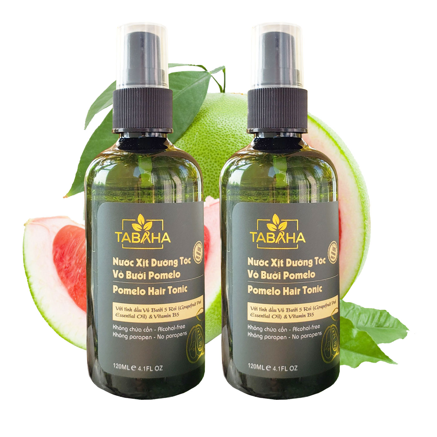 Combo 2 chai nước xịt mọc tóc bưởi tabaha 120ml pomelo giảm rụng tóc hỗ trợ tóc mọc nhanh