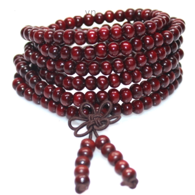 [HCM]????Chuỗi vòng đeo tay gỗ trắc tự nhiên 216 hạt thiết kế giản dị tinh tế