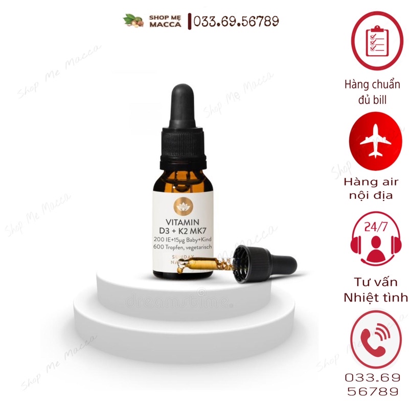 Vitamin d3k2 mk7 đức sunday natural