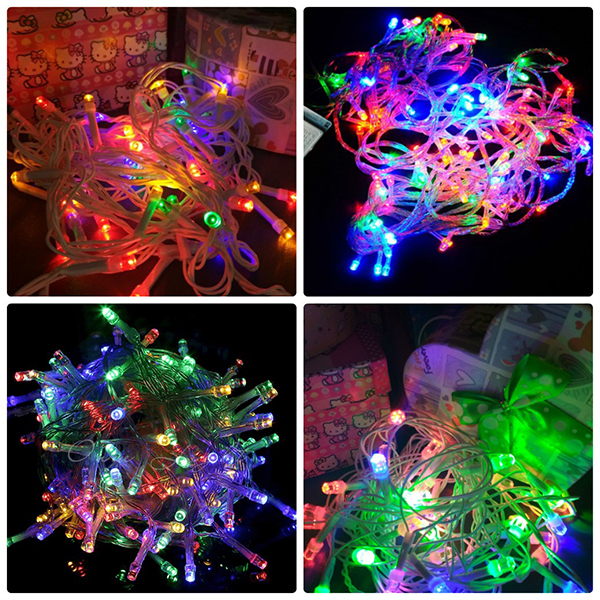 Dây đèn led nhấp nháy hơn 3m nhiều màu sắc trang trí tết và noel, có khiển nhiều chế độ nháy