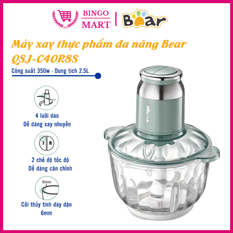 Máy xay thịt bear qsj-c04r8 - phiên bản quốc tế - bảo hành 1 đổi 1 trong 12 tháng