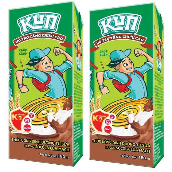 Sữa dinh dưỡng kun cacao lúa mạch 180ml