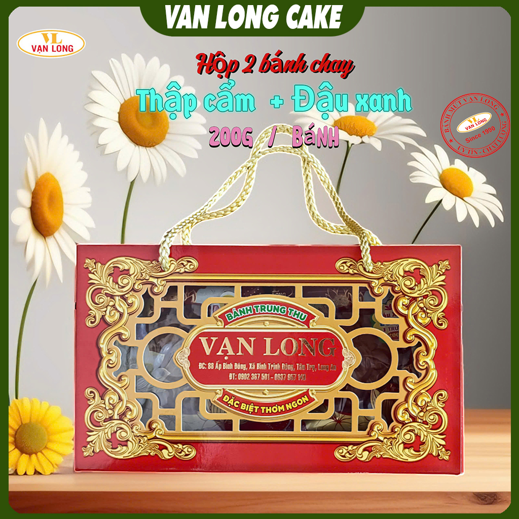 Hộp bánh trung thu chay 2 cái 200g