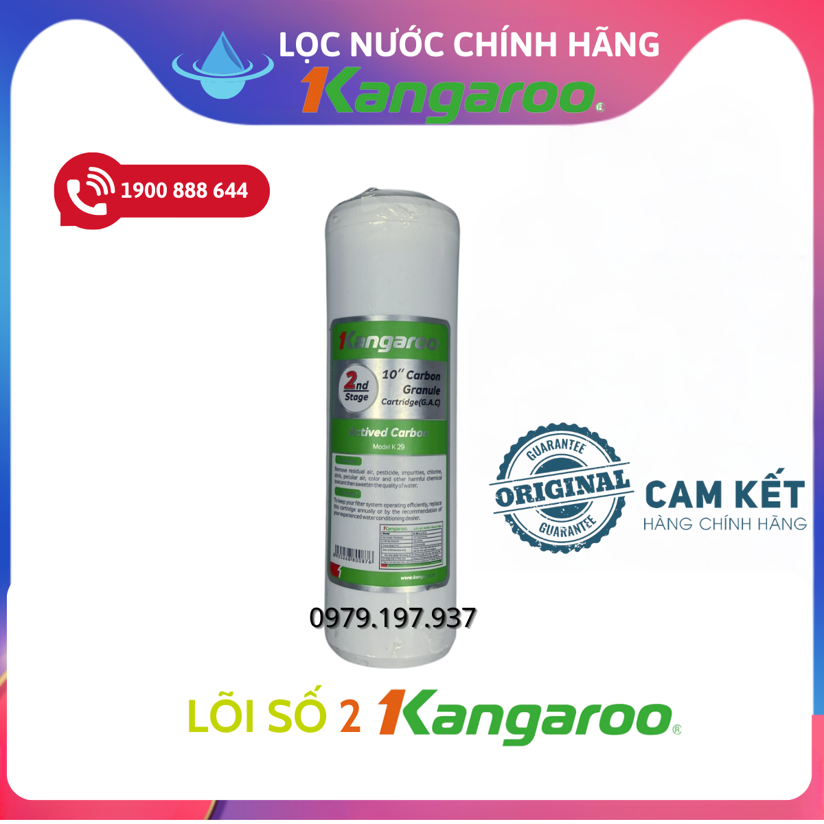Lõi lọc nước số 2 Kangaroo Chính Hãng