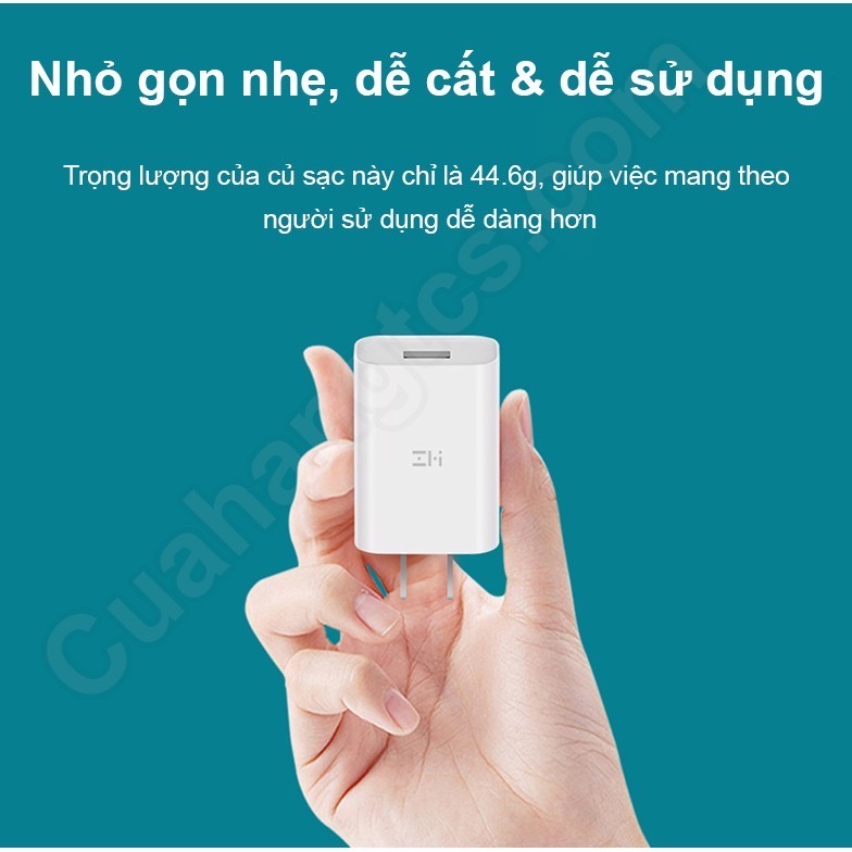 Củ sạc nhanh 18w zmi xiaomi ha612 cốc sạc nhanh xiaomi