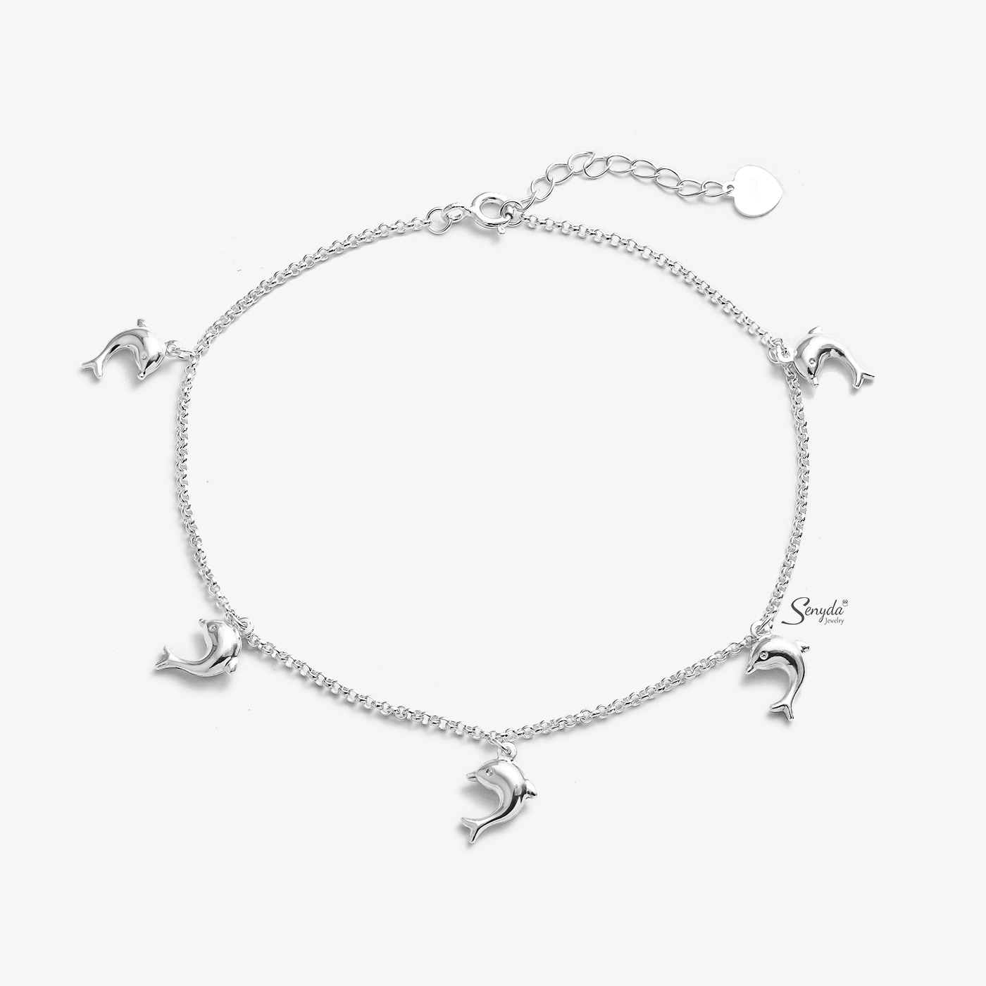 Lắc chân cá heo treo bạc 925 Senyda Jewelry LC145