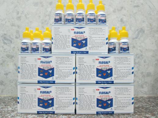 FLOSAL D đặc trị khò khè, tụ huyết trùng gà đá - 1 hộp