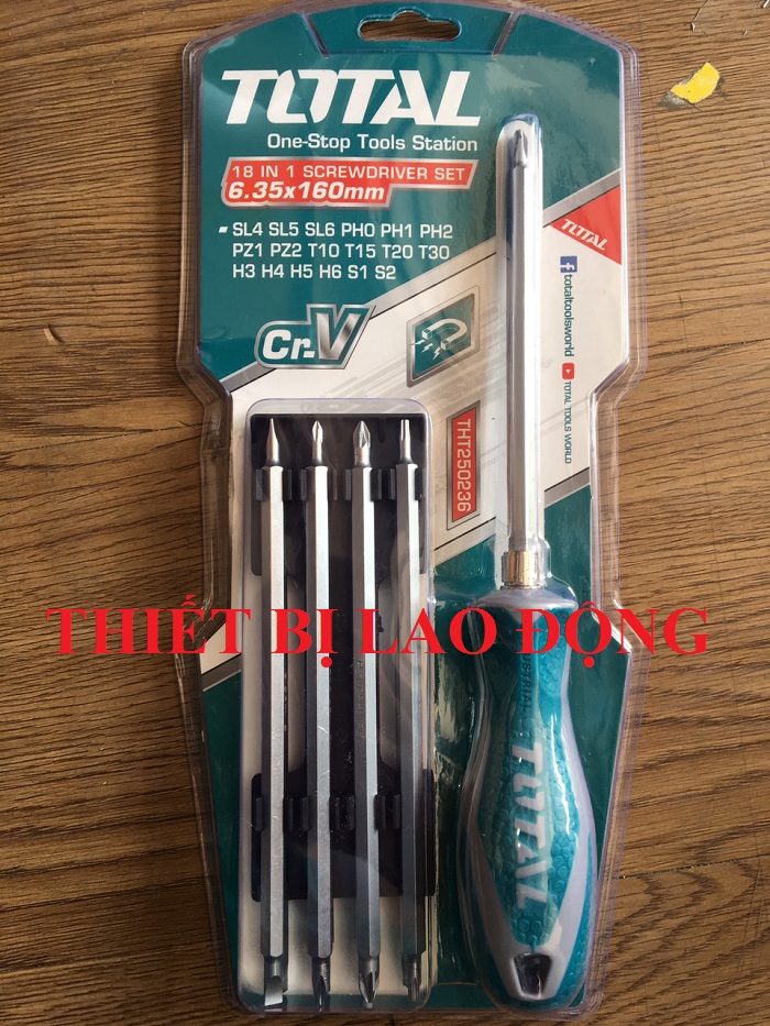 Bộ tua vít đa năng 18 trong 1 total tht250236