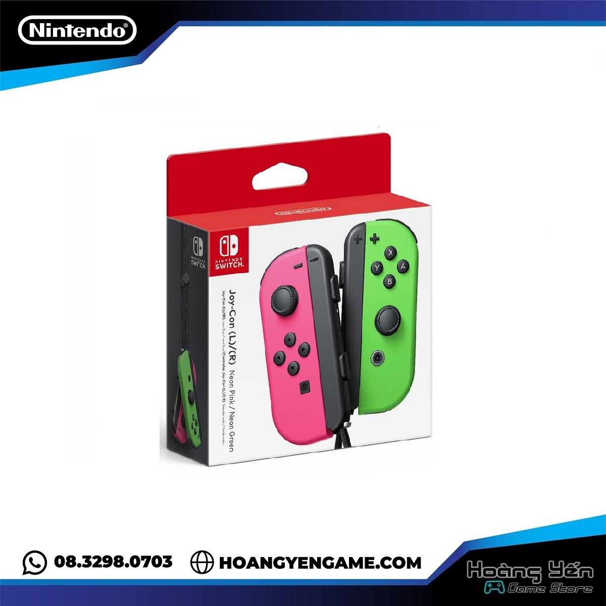 [HCM]Joy Con Chính Hãng Nintendo Switch Màu Xanh Hồng ( Splatoon 2 )