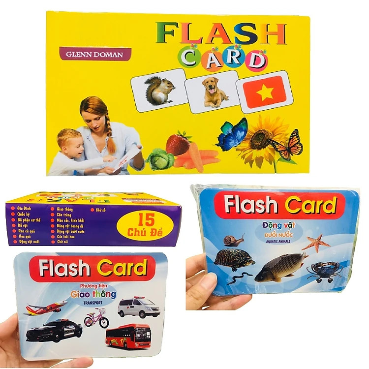 Bộ thẻ học thông minh cho bé từ 0 đến 3 tuổi Flashcard Song Ngữ