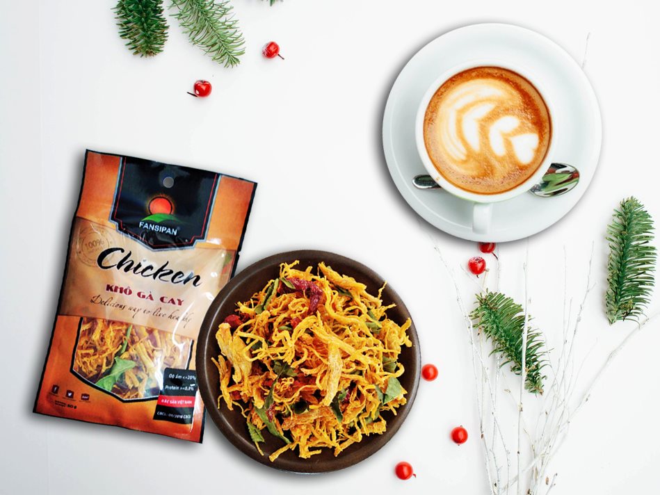 [HCM]combo 4 bịch Khô gà cay lá chanh loại 1 (Giòn - Ngon - Đậm Vị ) đặc sản Việt Nam chất lượng 100% từ thiên nhiên nguyên chất không chất bảo quản tốt cho sức khỏe thời hạn sử dụng đến cuối năm 50gram/1 bịch