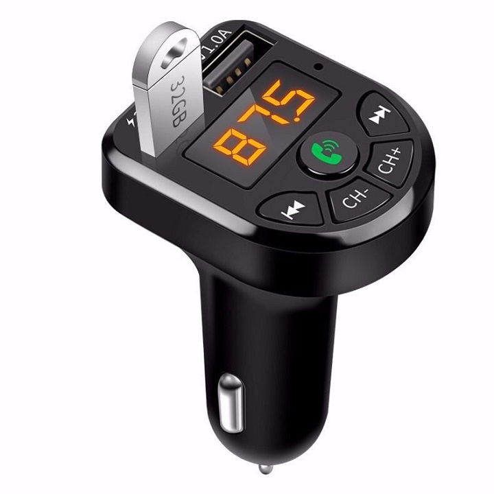 Tẩu Sạc Ô Tô 3.1A Kiêm Nghe Nhạc MP3 BTE5 Kết Nối Điện Thoại Qua Bluetooth Kết Nối Dàn Âm Thanh Trên Xe Qua Sóng FM