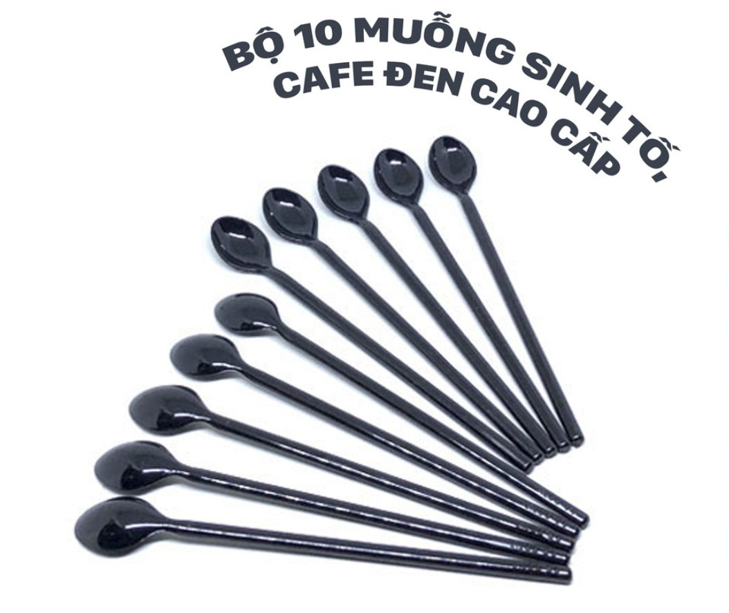 Bộ 10 muỗng sinh tố, cafe đen cao cấp