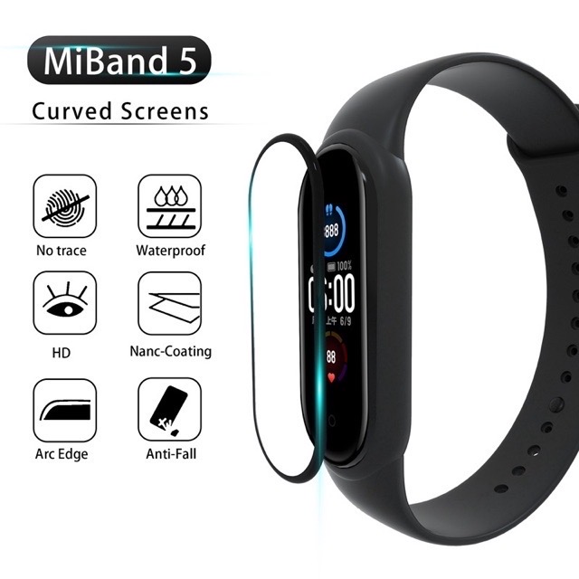 Dán màn hình xiaomi mi band 6 full màn dùng cho cả miband 4 và 5