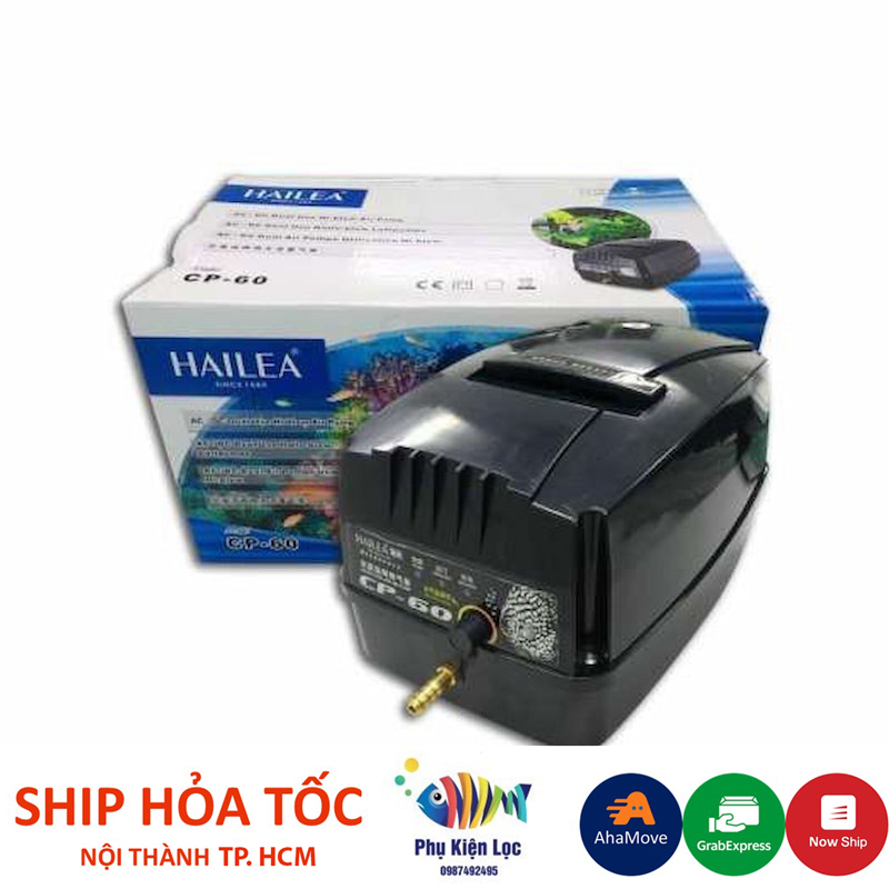 Máy sủi tích điện hồ cá Hailea CP60