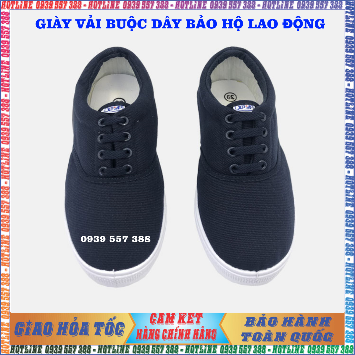 Giày vải buộc dây bảo hộ lao động , giày  đi bộ , chạy bộ , đi xe đạp , xe máy , chống trơn trượt