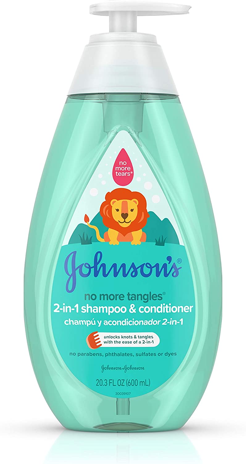 Dầu gội + dầu xả cho bé johnson’s no more tangles 2in1 600ml