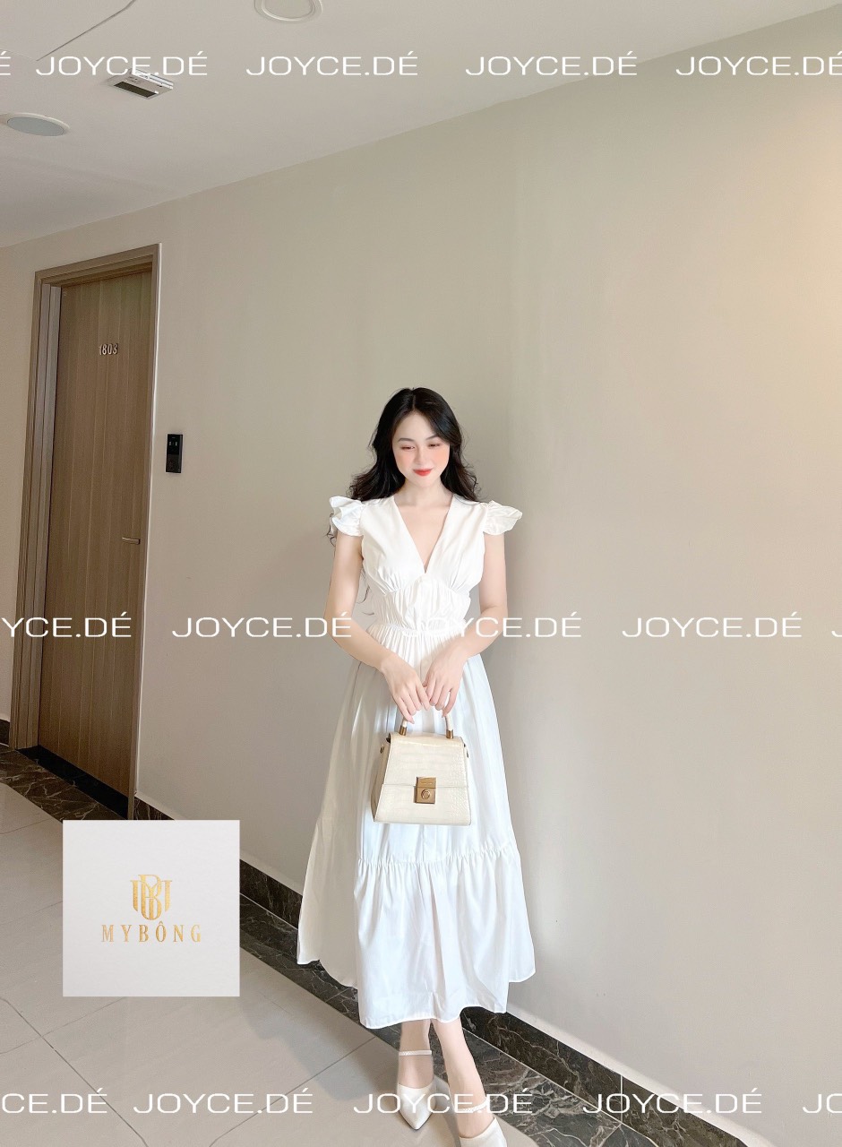 Váy maxi, đầm maxi đi biển cổ V chun eo tay cộc cánh tiên váy 2 tầng đuôi cá nhiều màu