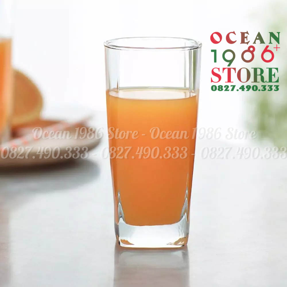 Bộ 6 Cốc Thủy Tinh Đáy Vuông Cao Plaza Ocean – B11011 – 320ml