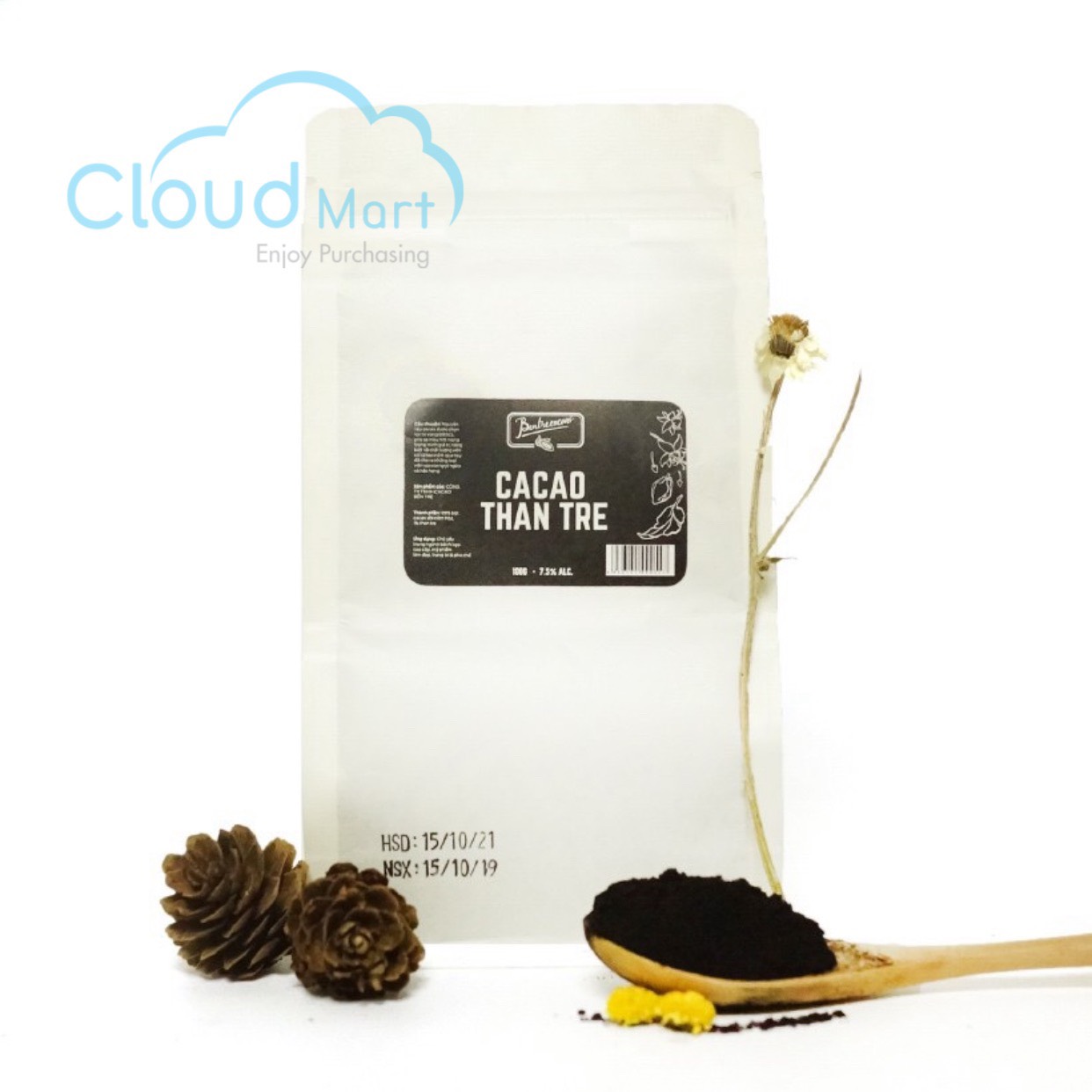 Bột Cacao Than Tre Nguyên Chất