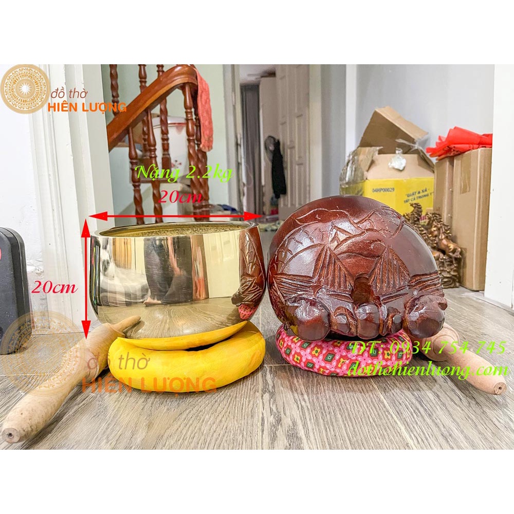 Chuông mõ huế đường kính 20cm bằng đồng