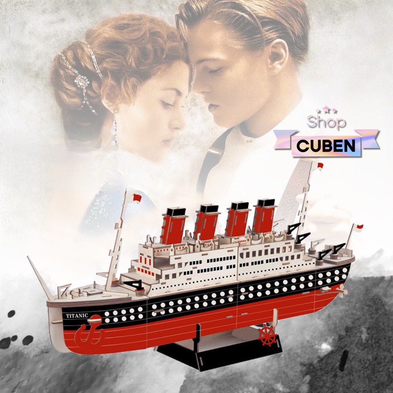 Đồ chơi lắp ráp gỗ 3D mô hình tàu Titanic huyền thoại