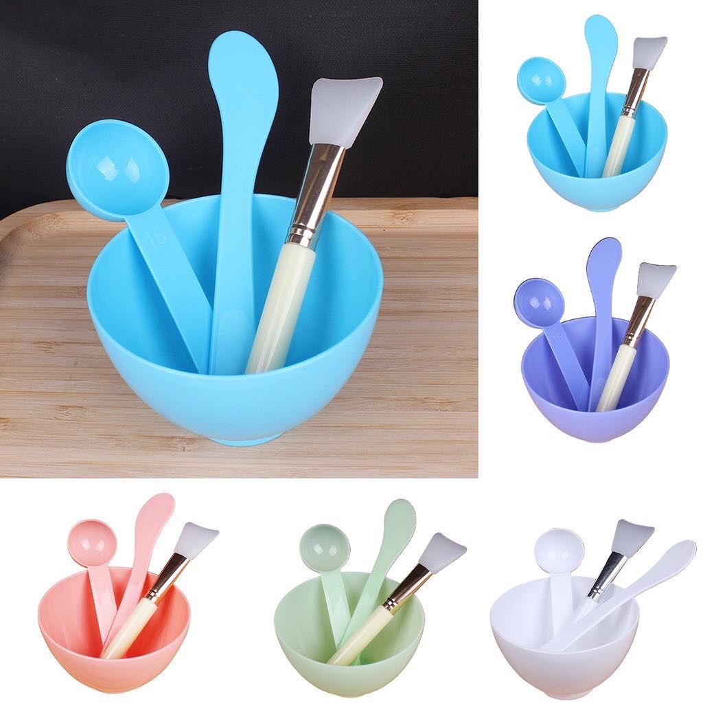 Bộ dụng cụ trộn mặt nạ đắp mặt, bộ chén bát trộn mặt nạ 6 chi tiết