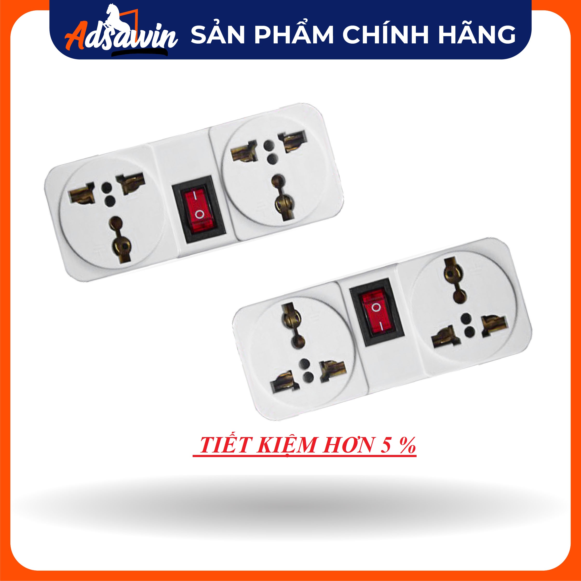 COMBO 2 PHÍCH CẮM ( Ổ CHẮM) CHUYỂN ĐỔI 3 CHẤU KÈM CHIA 2 VÀ CÔNG TẮC TW2 - HÀNG CHÍNH HÃNG THÁI LAN