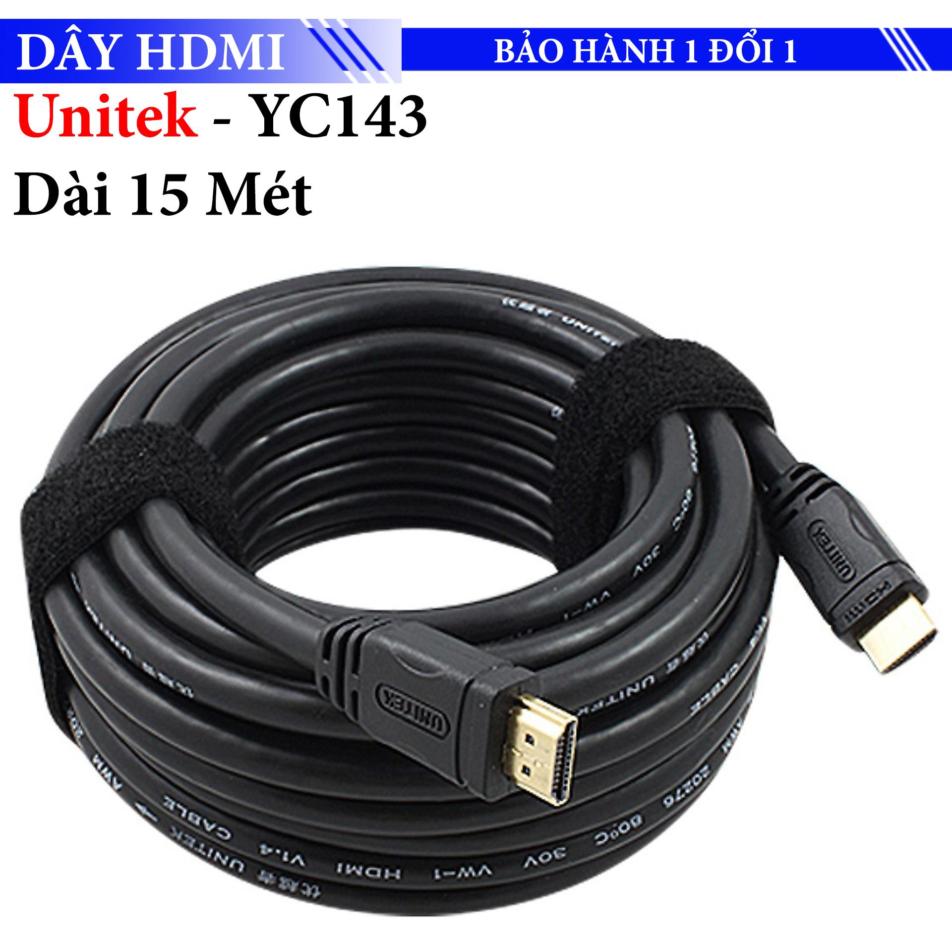 Cáp tv máy chiếu hdmi 15 mét unitek yc-143