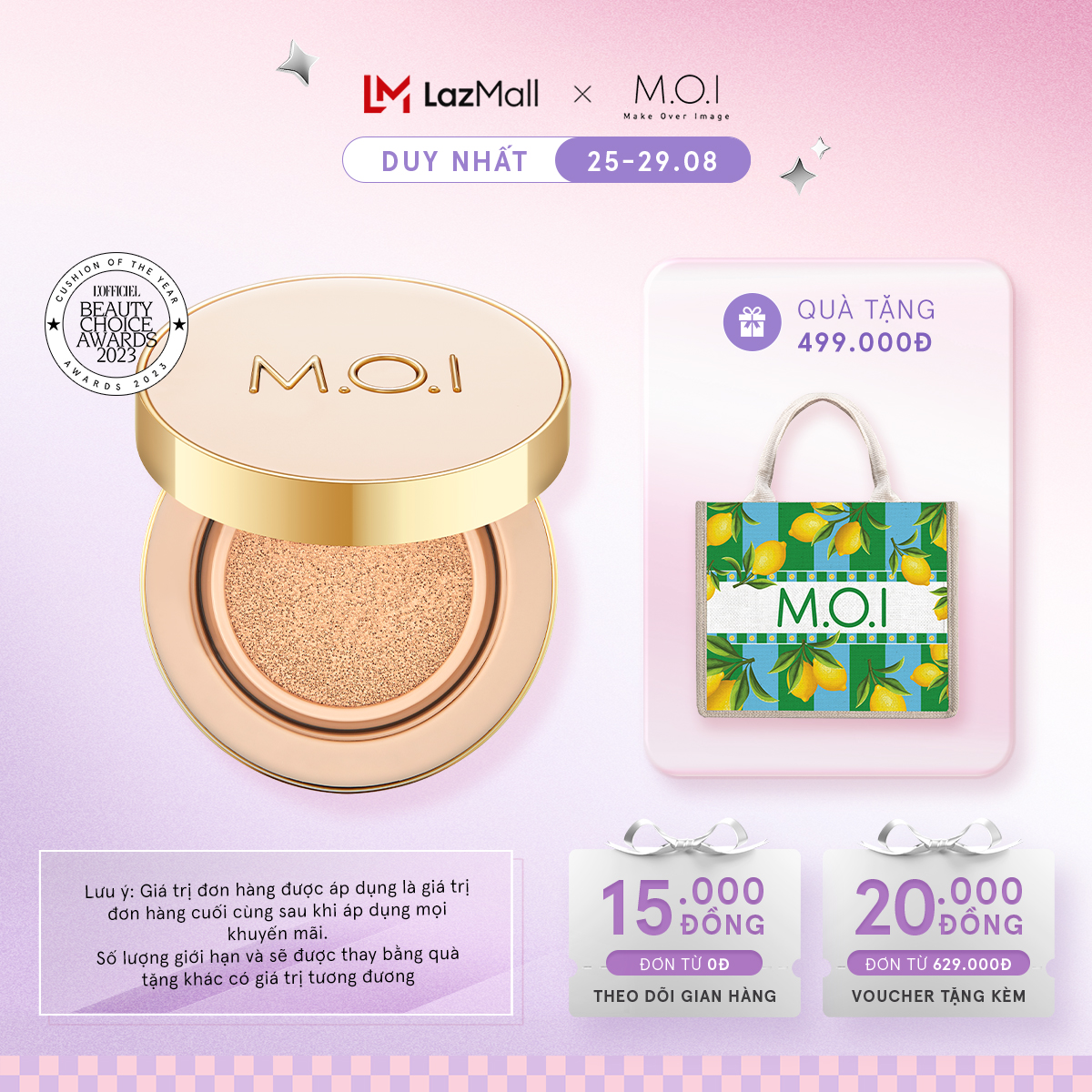 Phấn nước m.o.i premium edition baby skin cushion phiên bản cao cấp spf 50+ pa+++ 12g
