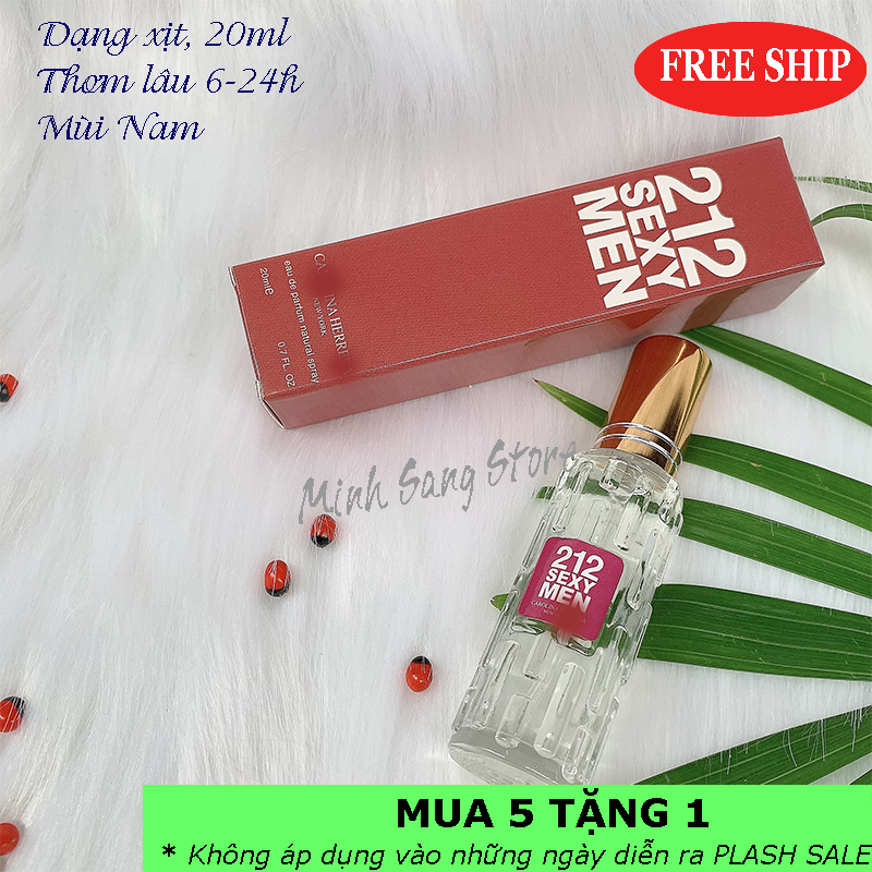 [HCM]NƯỚC HOA NAM 212 SEXY MEN CHIẾP PHÁP (Nước hoa tình yêu) 20ML LƯU HƯƠNG 6-8H
