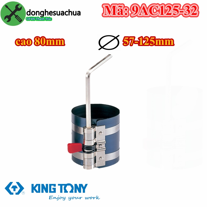 Cảo vô bạc piston kingtony 9ac125-32 cao 80mm phi 57-125mm
