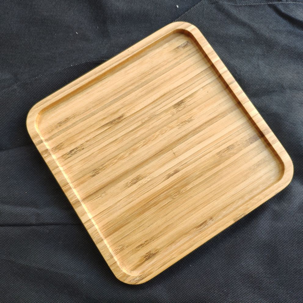 khay gỗ tre vuông 23x23cm