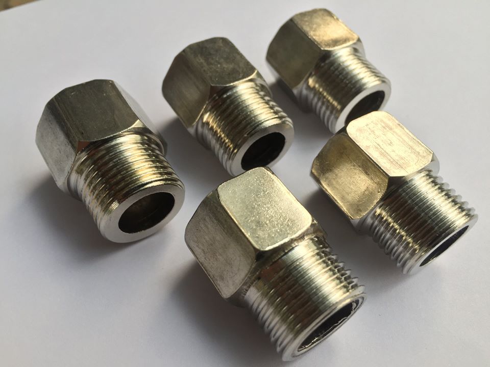 100 chiếc lơ inox 304 ren ngoài 21mm-ren trong 21mm