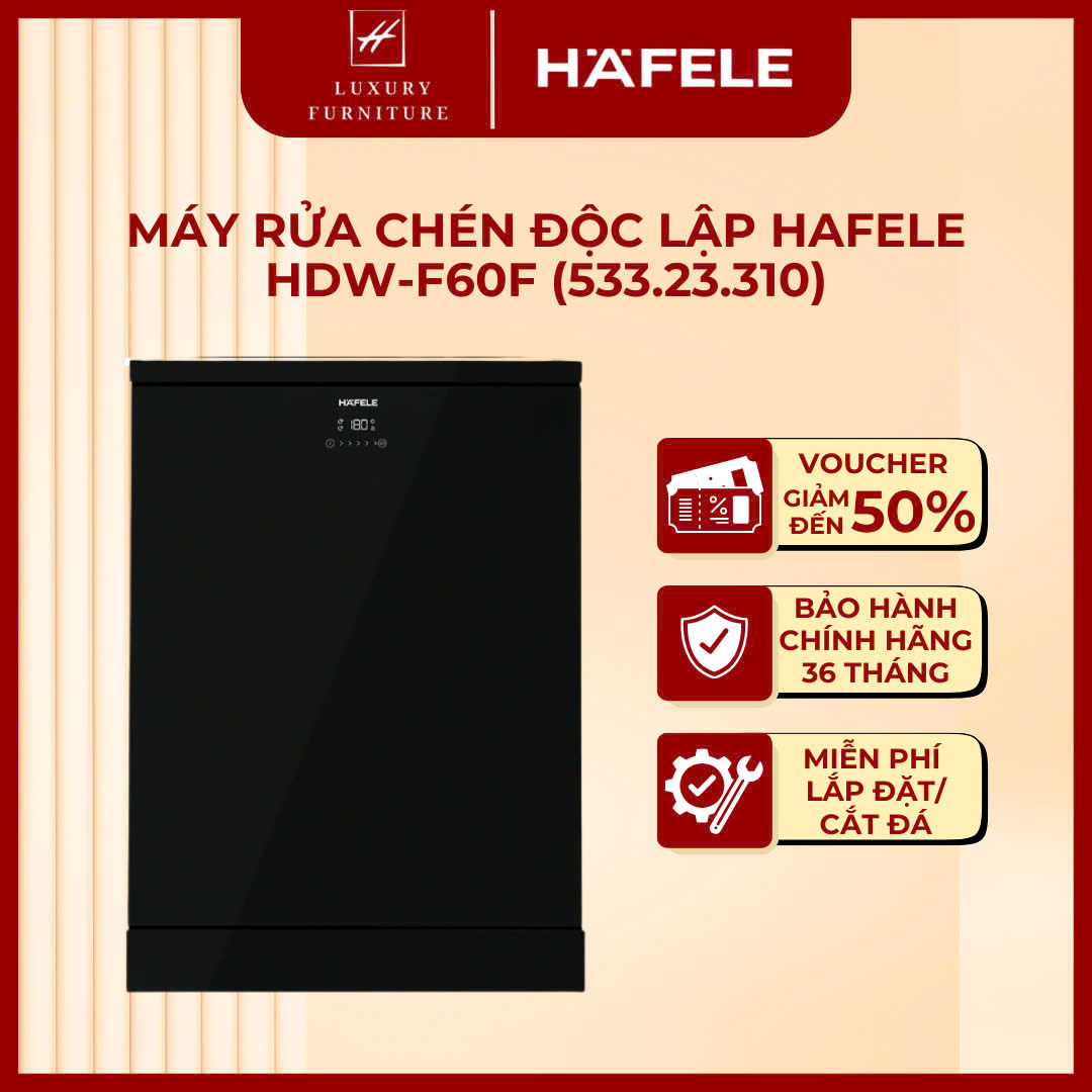 Máy rửa chén độc lập 15 bộ châu Âu Hafele HDW-F60F (533.23.310)
