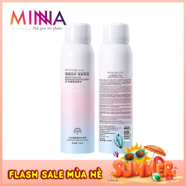 Xịt chống nắng phun sương cao cấp Maycreate(150ml) Nội Địa Trung, Chống Nắng Trắng Da, Dưỡng Ẩm SPF 35++- Hàng chính hãng