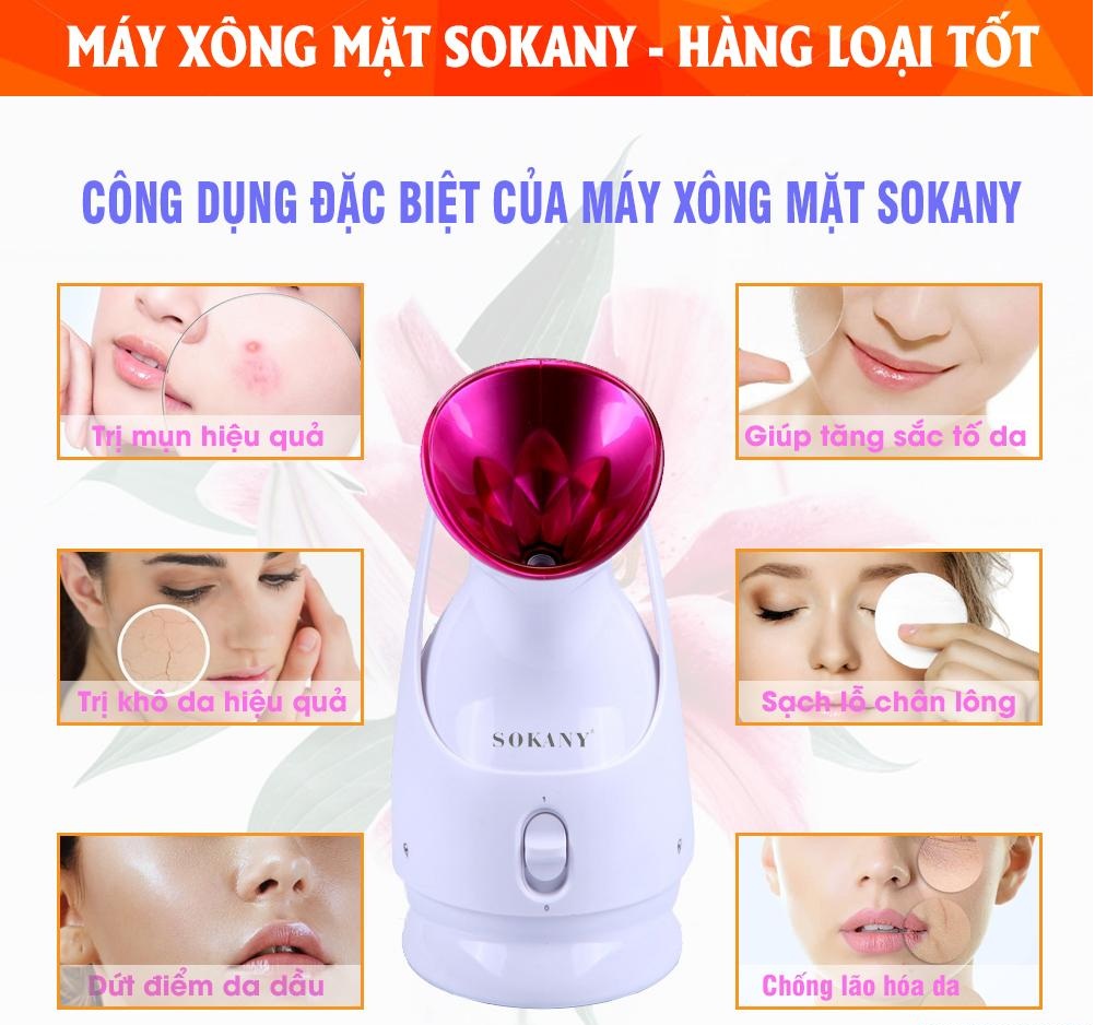 [HCM]Máy xông hơi máy xông da mặt phun sương sokany 618 giúp da cấp ẩm thông thoáng lỗ chân lông cho làn da căng mịn hơn Hàng Chính Hãng Bảo Hành 12 Tháng 1 Đổi 1