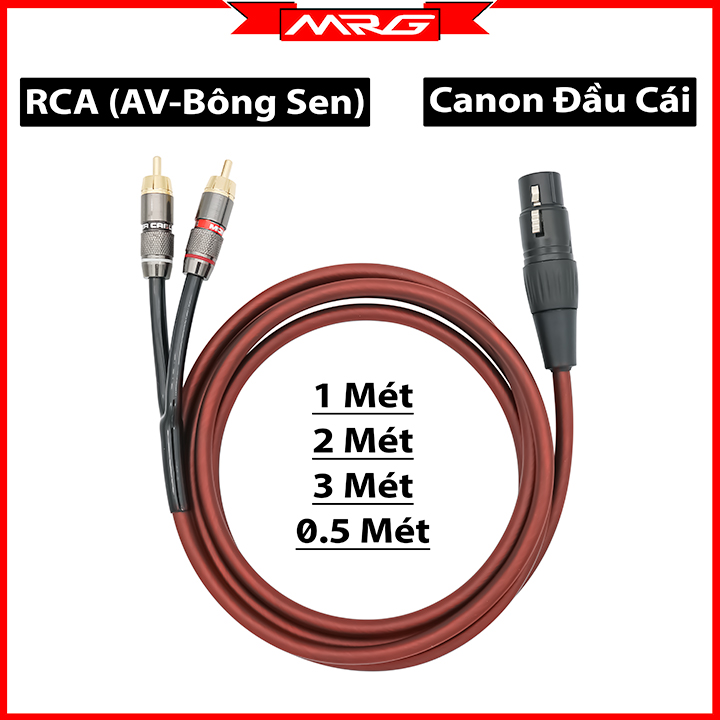 Dây Canon Cái Ra 2 AV Hoa Sen, dài 2met-1met-3met-5met-10met XLR Female to 2 RCA TG001 MrG | dây vang số ra sup, dây vang số ra sub, dây vang số ra bass, dây canon ra av dây jack canon ra 2 đầu av dây canon ra av dây canon ra bông sen