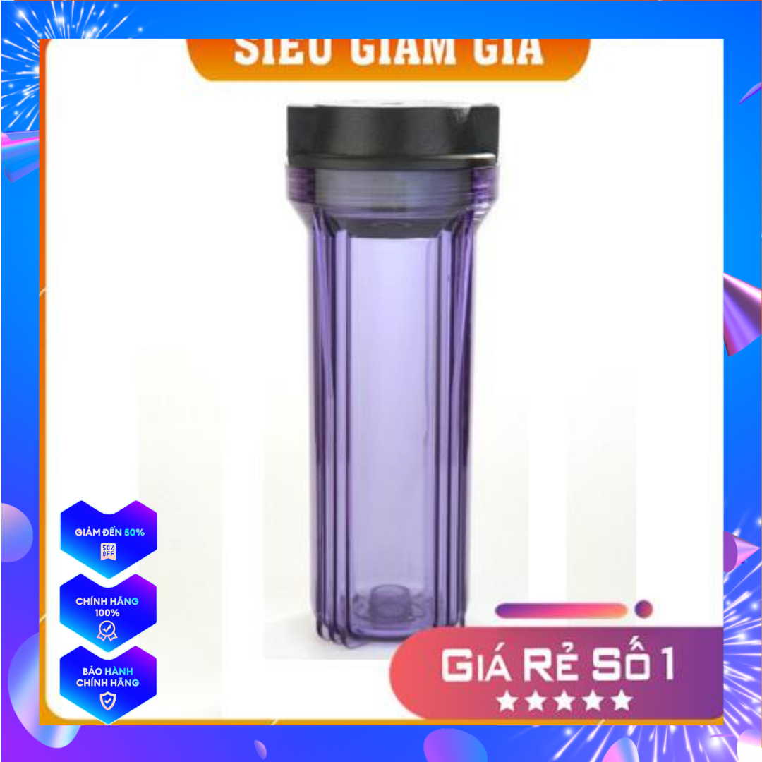 Cốc lọc nước đầu nguồn, cốc lọc máy ro, cốc lọc nước sinh hoạt 10 inch ren 21, ren 13 - dtv store