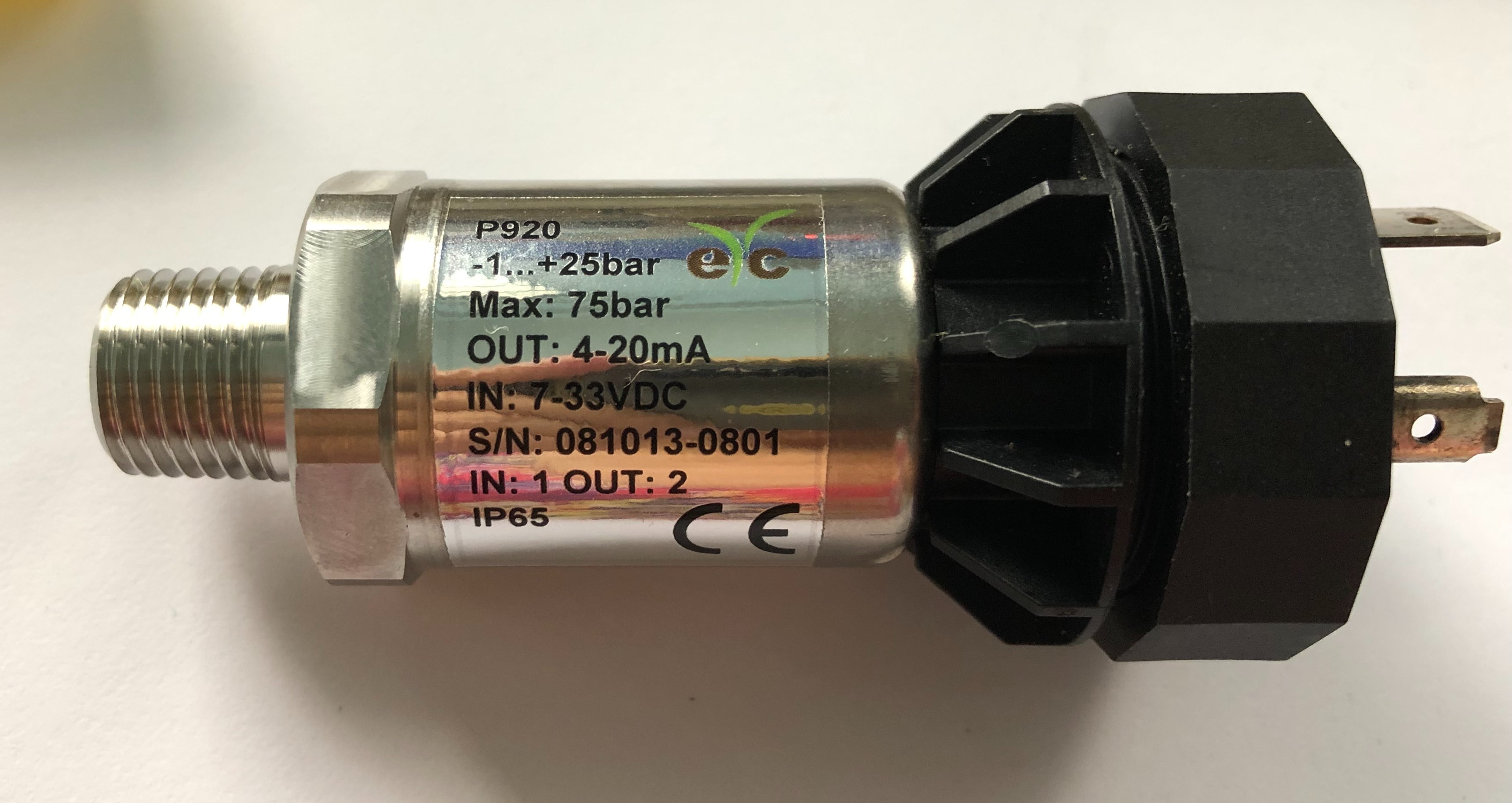 Cảm biến áp suất âm eyc taiwan p920 -1-25bar 4-20ma emc