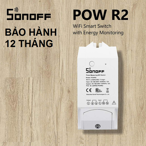 Công tắc thông minh sonoff pow r2 điều khiển từ xa qua wifi, 3g, 4g