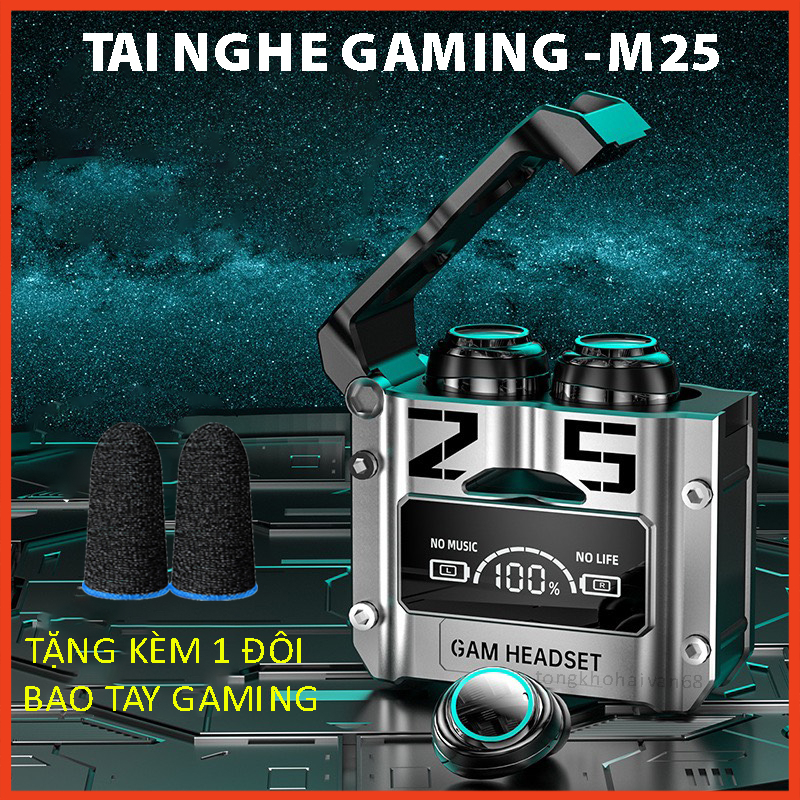 Tai Nghe Nhét Tai Gaming M25 TWS , Tai Nghe Bluetooth Gaming M25