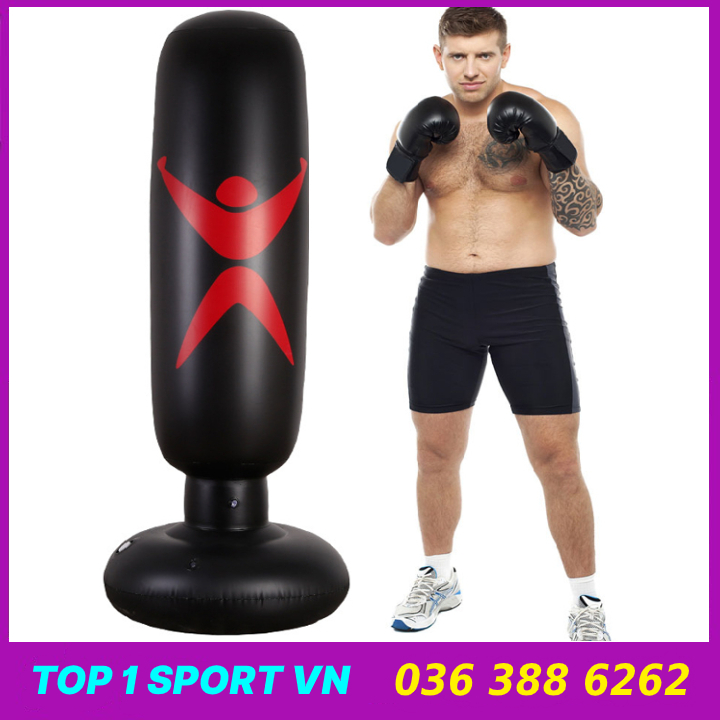 Bao cát trụ đấm bốc boxing phiên bản 4.0 - Nhanh hơn - ưu việt hơn - bền bỉ hơn - Tặng kèm bơm hơi + keo + miếng vá dự phòng