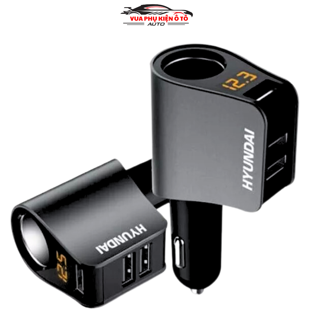 Tẩu Sạc Nhanh ô tô QC 3.0 - Tẩu chia sạc chính hãng Hyundai HY-10 dùng được cho mọi loại xe